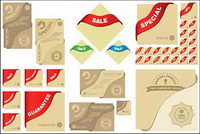 Grfico vectorial elementos materiales de venta del grupo