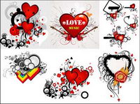 Saint Valentin illustration en forme de cœur vecteur thme tendance matires