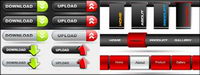 Web Design vecteur bouton de la barre de navigation matriel
