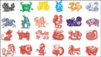 Zodiac de matriel vecteur papier dcoup (1)