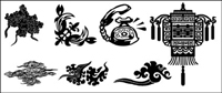 Un estilo tradicional de vector de material