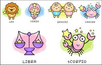 Cartoon 12 Prospectus vecteur constellation (C)