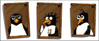 Cute penguin Photo Vector material