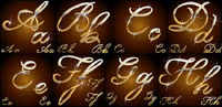 Sparkling lettres manuscrites de matriaux mtalliques Vector