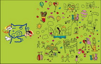 Cute matriel vecteur caricature