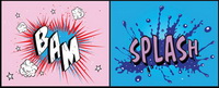 Comic style element vector material