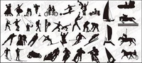 Vector silhouettes de matriel de sports d