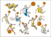 Basketball vecteur personnage de bande dessine matriel