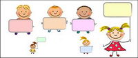 enfants Cute pancartes vecteur matriel