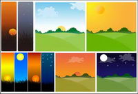 Material Sunset vecteur thme