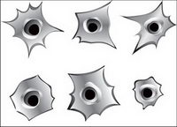 Bullet vecteur trous matriel