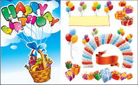 Joyeux anniversaire matriau source vecteur 2