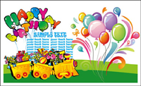 Joyeux anniversaire vecteur thme de matriel