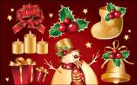 Vecteur Aureate lment de Noël en matires