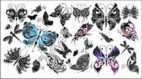 Hermosa mariposa ttem Vector
