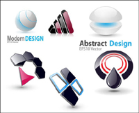 6 Vector icône graphique 3D