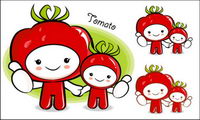 Love le fruit de bande dessine super Vector 5
