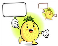 Love le fruit de bande dessine super Vector 4