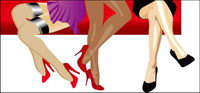 Vector de la Mujer piernas de material