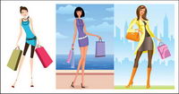 Shopping Mode vecteur matriel des femmes