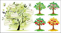Vector illustration of trees			