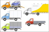 5 camions Vector