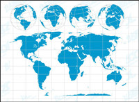 carte du monde et le vecteur de la Terre