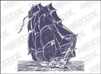Le dessin de style Pen matriel vecteur voile