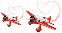 En forme de coeur met de la fume vectoriel plan matriel