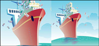 Commercial navire illustration vectorielle sur le thme du matriel