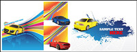 Fond color avec le vecteur de vhicules