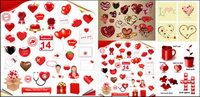 Romantique matriau en forme de coeur vecteur lment