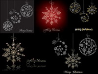 Flocon de neige ornements vecteur