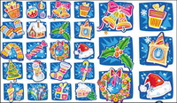 Mano de dibujos animados de Navidad elaborado Vector
