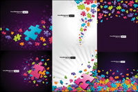 Morceaux de puzzle color fond de vecteur thme