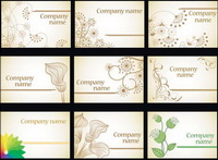 La moda las flores simple tarjeta de plantilla vector de material