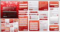 Style de Noël de la conception Web vecteur matriel lments