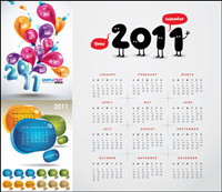 3 belles Calendrier 2011 Vector