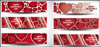 El amor de San Valentn Banner vector