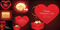 Romantique Valentine Love Day vecteur de cartes matrielles