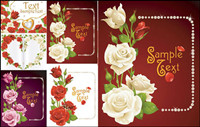 Roses du matriel vecteur de cartes