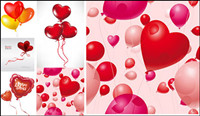 Romantique en forme de coeur vecteur ballons
