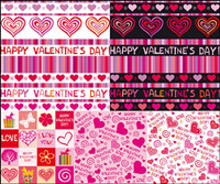 Lindo los corazones de fondo vectoriales