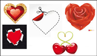 Red romntica elemento vector de material