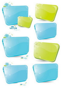 Bellas tridimensional iconos - Material de vectores