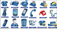 Les moyens de communication Icônes - Vector