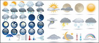 El tiempo en icono de vector de material
