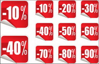 Icône vecteur Vente autocollants