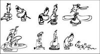 Les Entretiens de Confucius vecteur de dessin anim