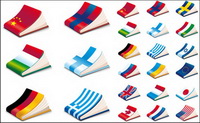 Notebook couvrir drapeau national - Vector